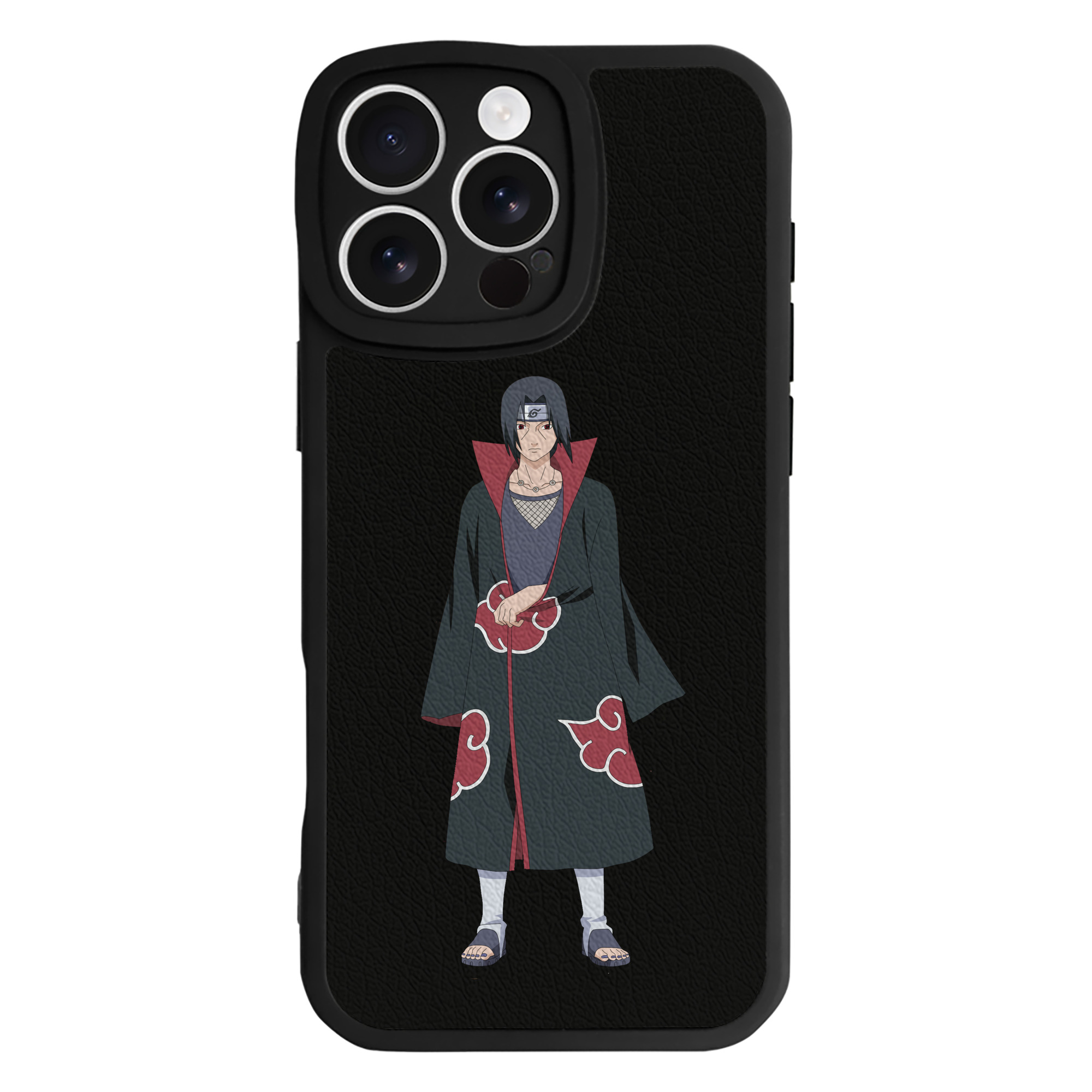 （画像用） NARUTO -ナルト- うちは イタチ Uchiha Itachi 【iPhone 16シリーズ対応】シリコンスマホケース（レザー調） 材質：シリコン